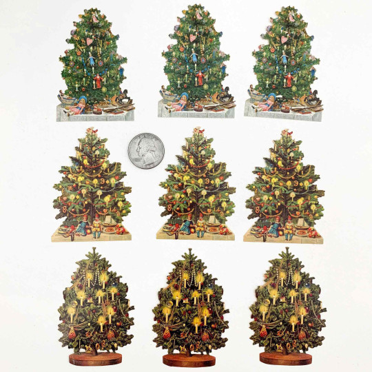 Fancy Christmas Trees Loose Christmas Paper Scrap Pack